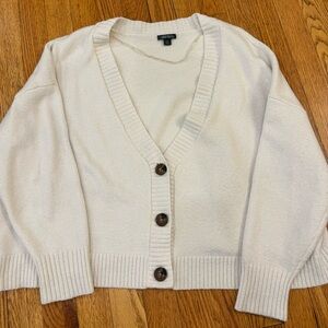 Wild Fable Cream Button-Up Cardigan